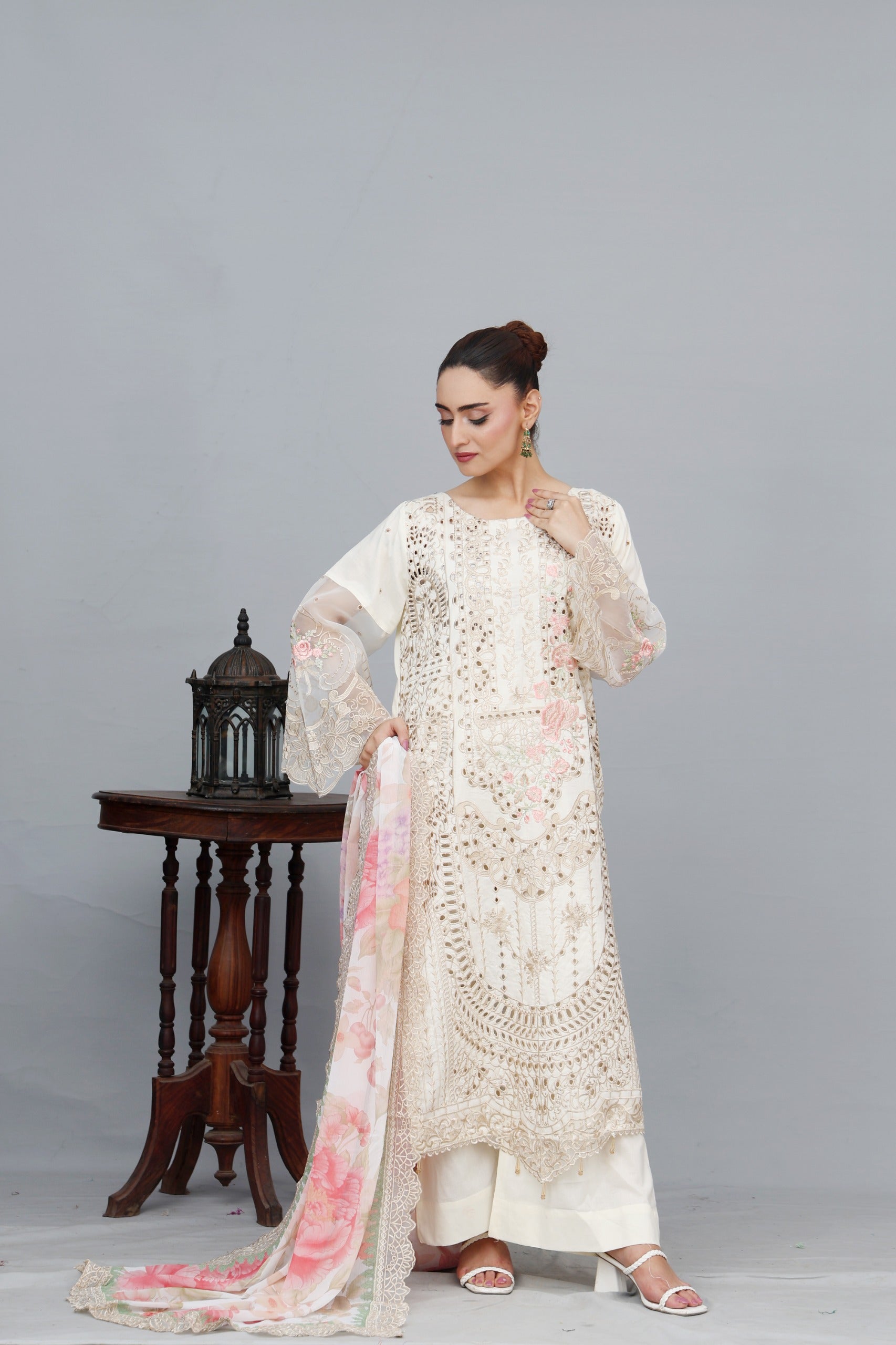 3 Piece Unstitched Embroidered Lawn Suit | EID LAWN-25-07