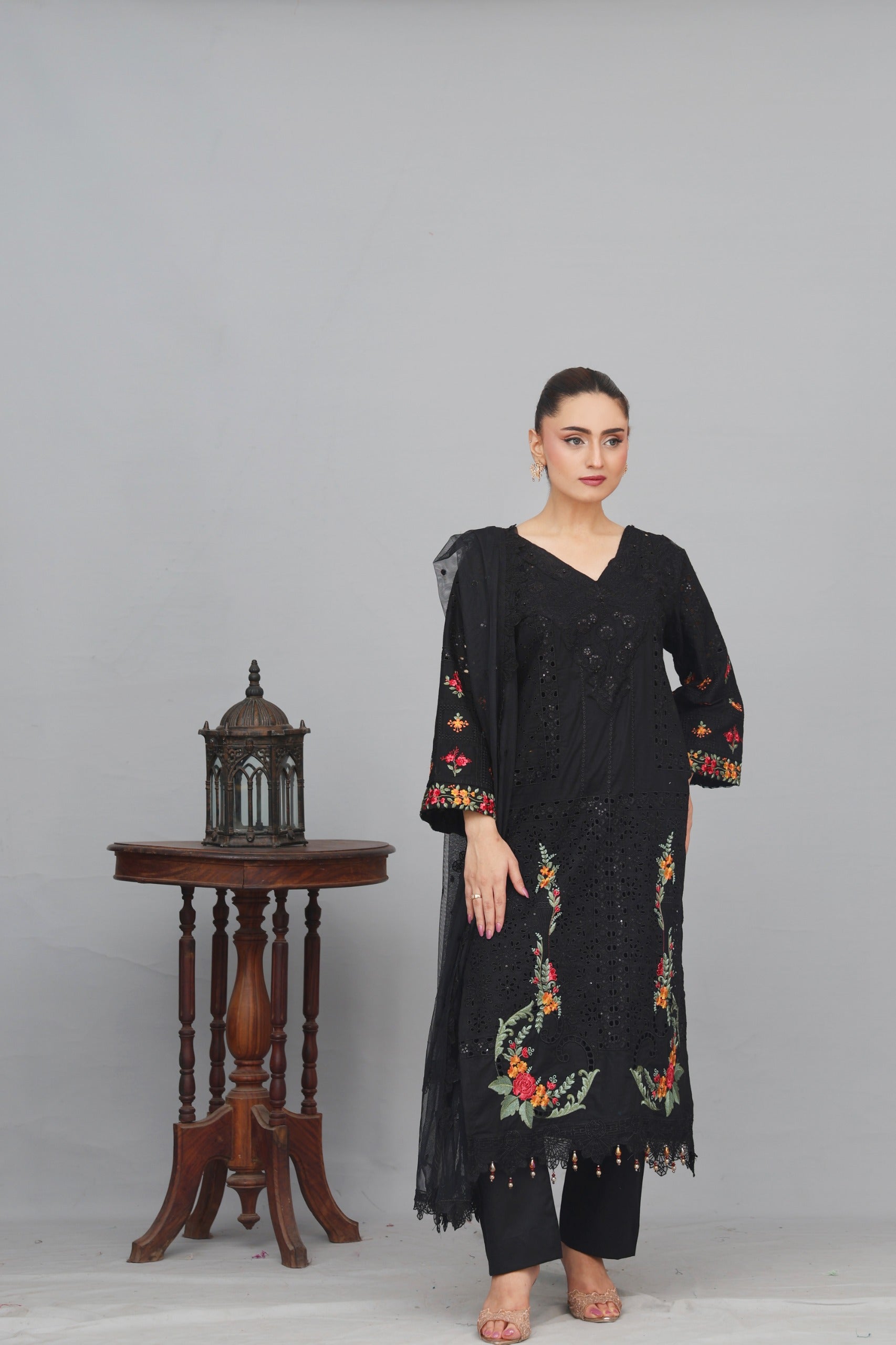 3 Piece Unstitched Embroidered Lawn Suit | EID LAWN-25-01