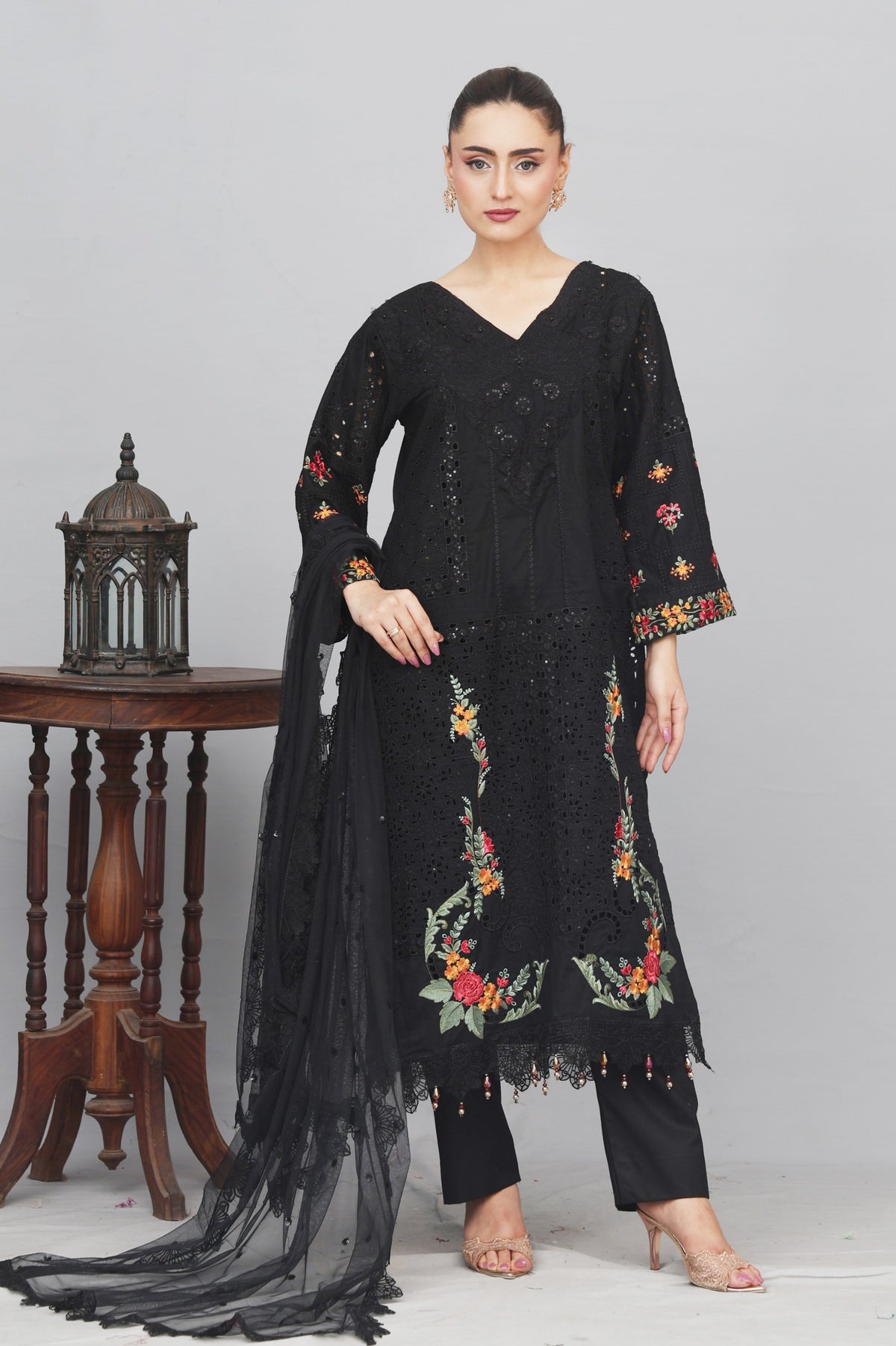 3 Piece Unstitched Embroidered Lawn Suit | EID LAWN-25-01