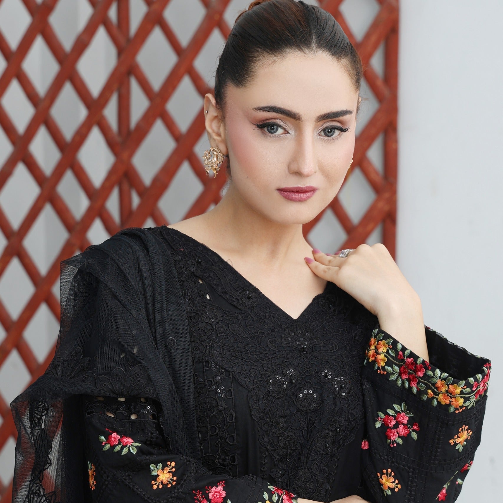 3 Piece Unstitched Embroidered Lawn Suit | EID LAWN-25-01